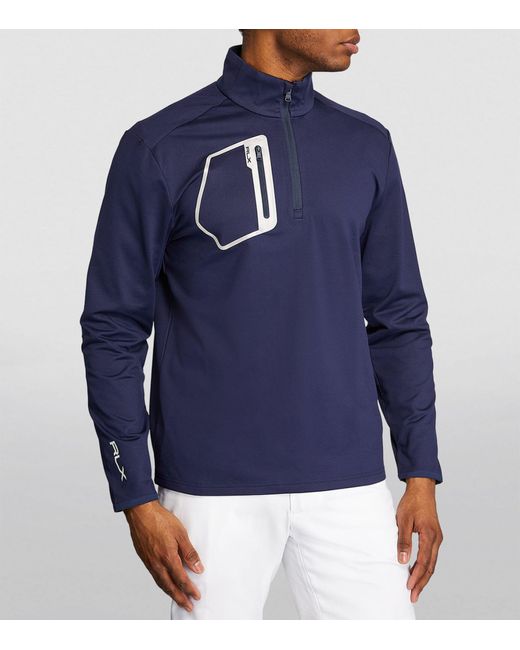 RLX Ralph Lauren Half-zip Mid Layer Sweatshirt in Blue for Men | Lyst