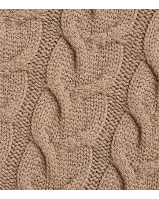 Max Mara Brown Cable-knit Sweater