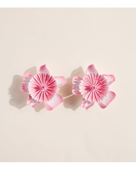 Chloé Pink Bloom Clip-On Earrings