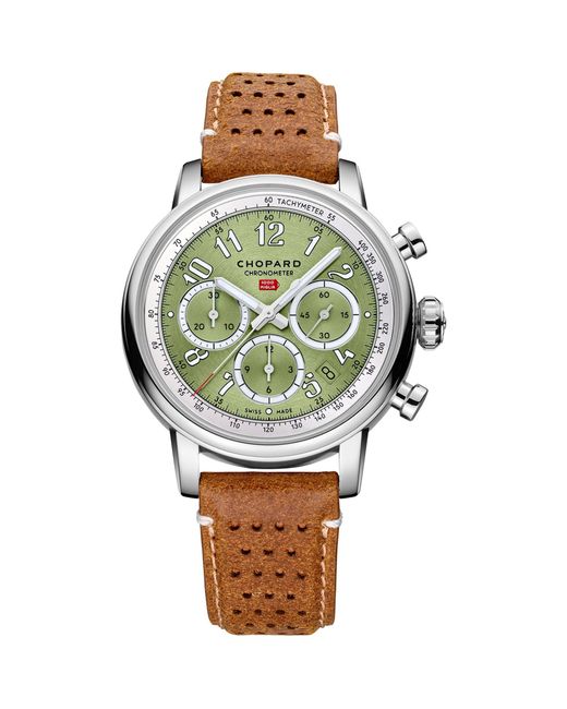 Chopard Gray Lucent Steel Mille Miglia Chronograph Watch 40.5mm for men
