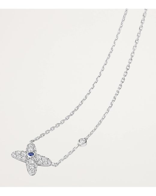 Chaumet Metallic Diamond And Sapphire Jeux De Liens Necklace