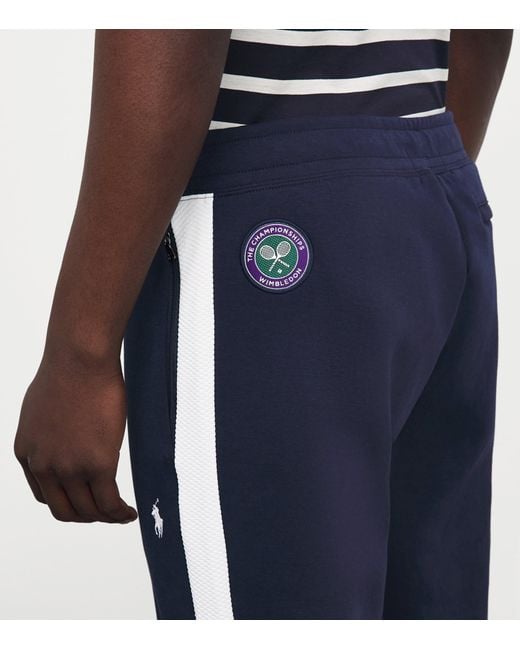 Ralph Lauren Blue X Wimbledon Side-Tape Sweatpants for men