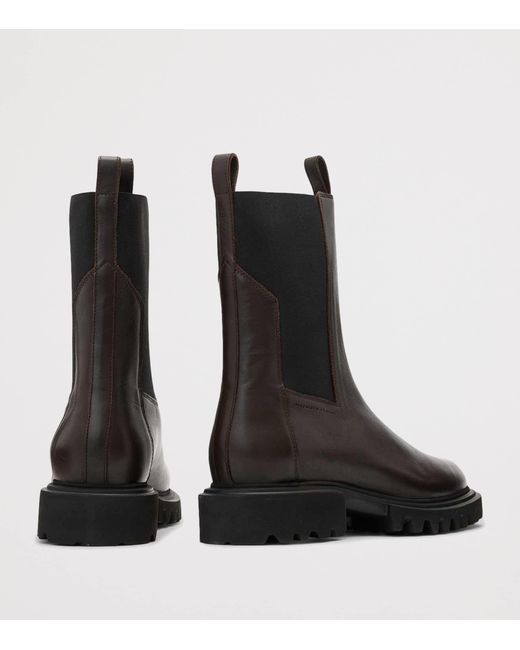 AllSaints Black Leather Hallie Chelsea Boots