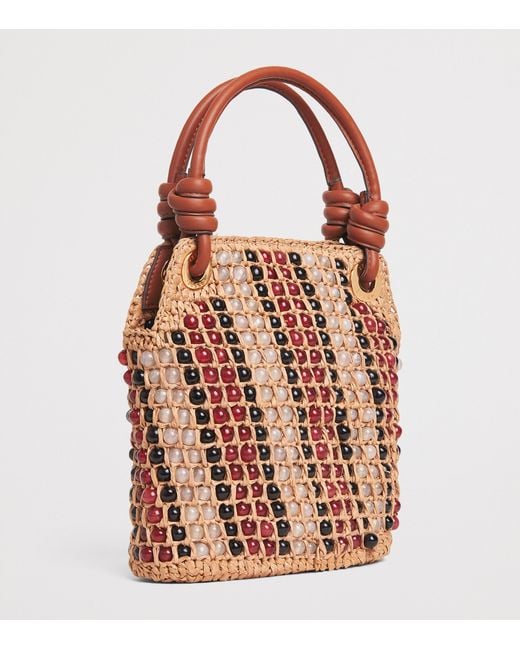 Veronica Beard Pink Small Beaded Slouch Bag
