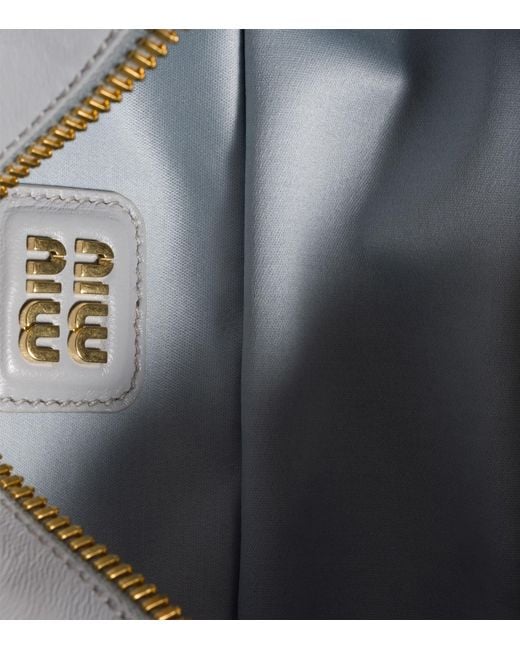 Miu Miu White Nappa Leather Matelassé Arcadie Top-Handle Bag
