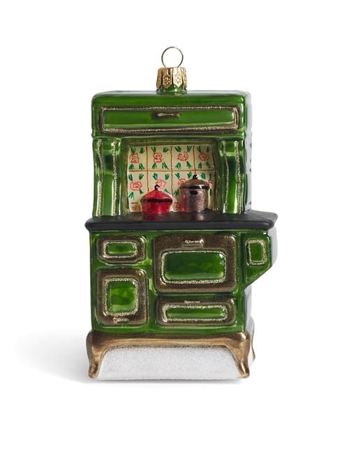 Harrods Green Vintage Oven Tree Decoration
