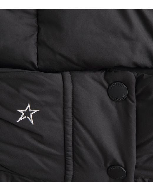 Perfect Moment Black Down Cropped Puffer Jacket