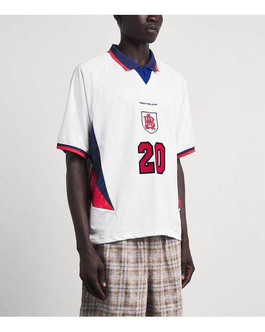 About Blank White Monogram Football Jersey T-Shirt for men