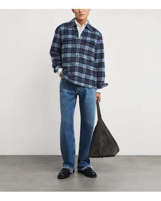 Samsøe & Samsøe Blue Check Overshirt for men