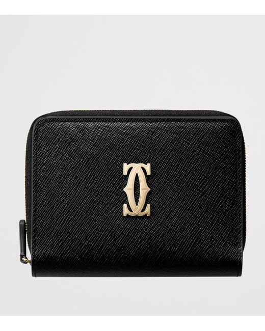 Cartier Black Leather C De Wallet