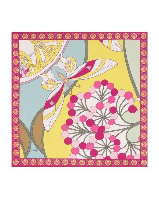 LaDoubleJ Pink Silk Florette Scarf