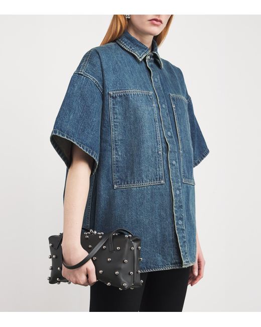 Jil Sander Black Small Leather Goji Pillow Shoulder Bag