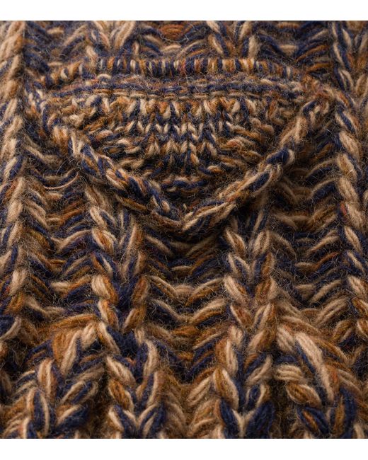 Prada Brown Wool-Cashmere Dickey for men