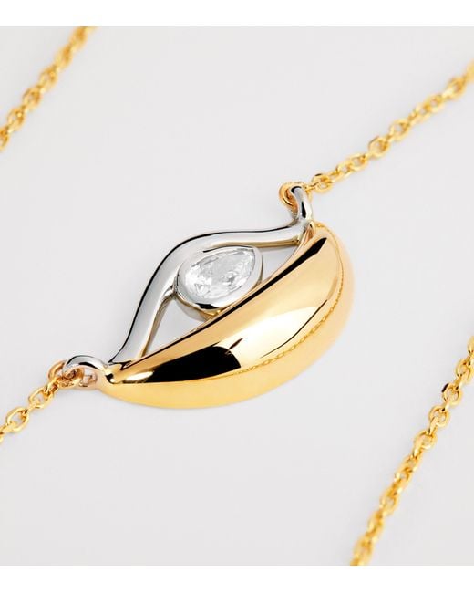 L'Atelier Nawbar Metallic Mixed And Diamond Salvatore Lot N*93 Necklace