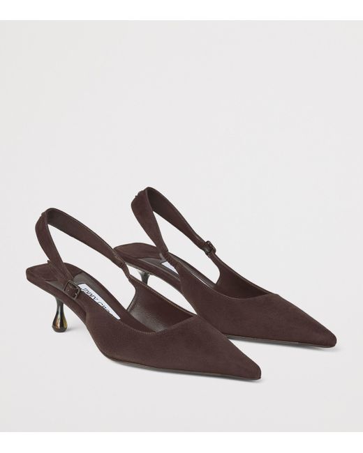 Jimmy Choo Brown Amel 50 Leather Slingback Pumps