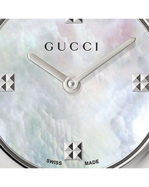 Gucci White Stainless Steel Diamantissima Watch 27mm