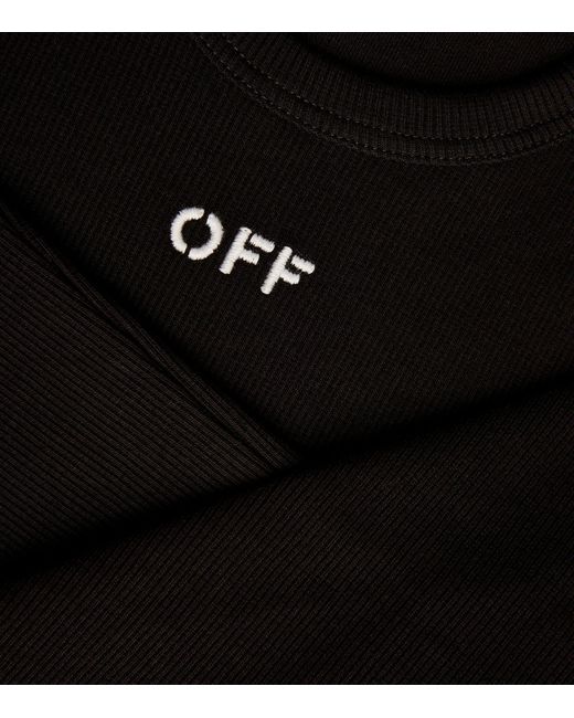 Off-White c/o Virgil Abloh Black Ribbed Logo T-shirt