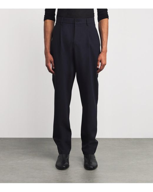 Aspesi Blue Straight Trousers for men