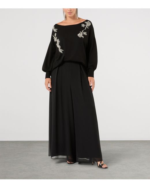 Marina Rinaldi Black Embellished Sweater