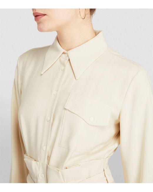 MAX&Co. Natural Twill Midi Shirt Dress