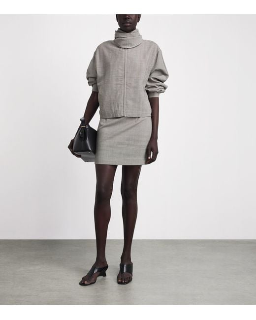 Rag & Bone Gray Wool Plaid Mini Skirt