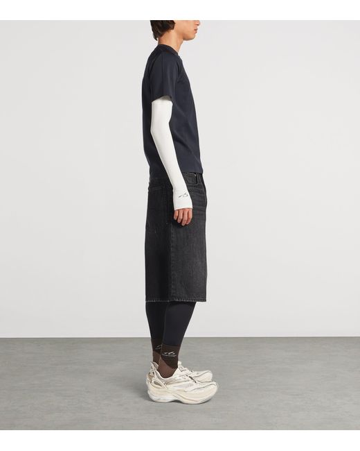 Balenciaga Black Technical Double-Layer T-Shirt for men