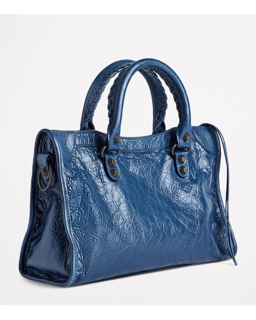 Balenciaga Blue Small Lambskin Le City Top-Handle Bag