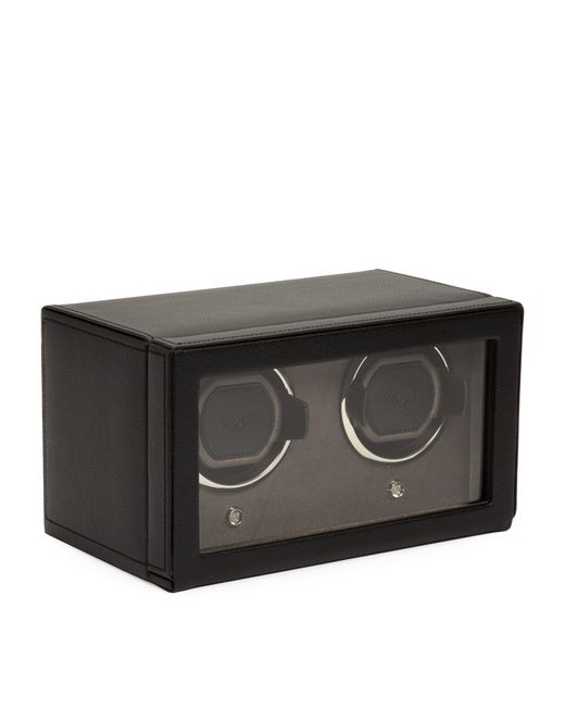 Wolf Black Cub Double Watch Winder With Cover