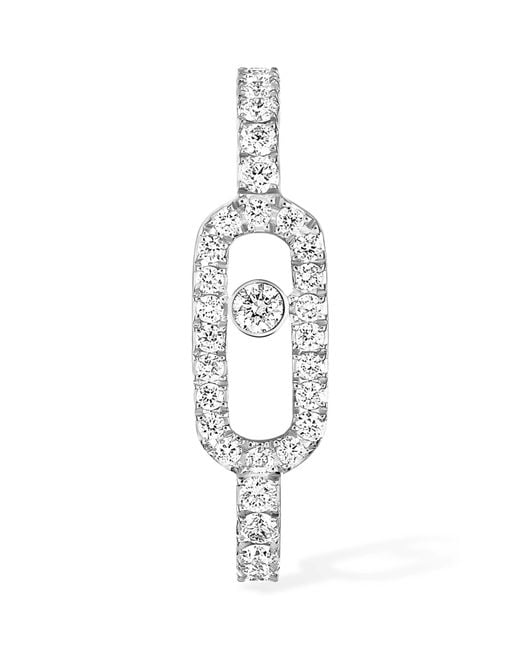 Messika White Move Uno And Diamond Pavé Single Earring