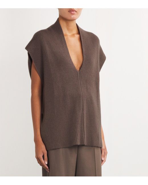 Joseph Brown Cashmere Oversized Sweater Vest