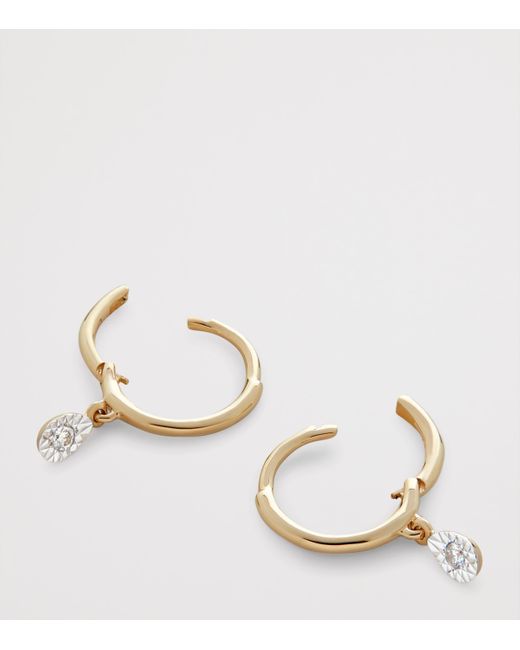 Monica Vinader Metallic And Diamond Huggie Earrings