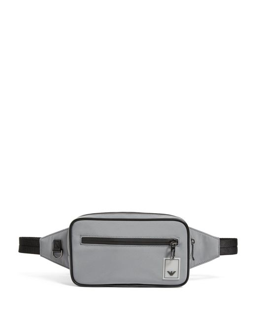 Emporio Armani Gray Nylon Belt Bag for men