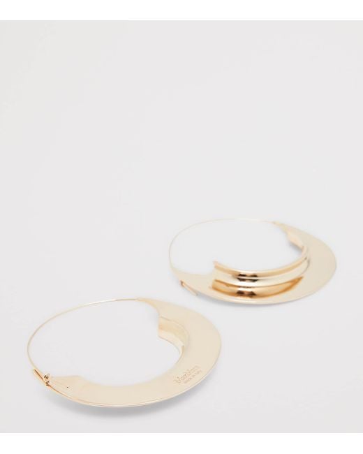 Max Mara Natural Embossed Hoop Earrings