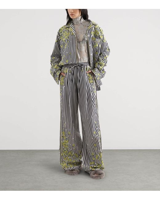 Dolce & Gabbana Multicolor Cotton-Silk Embroidered Shirt