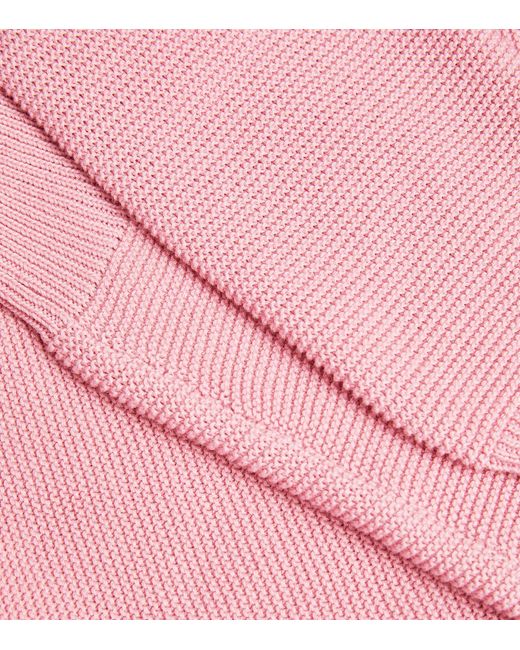 Weekend by Maxmara Pink Cotton Crew-neck Sweater