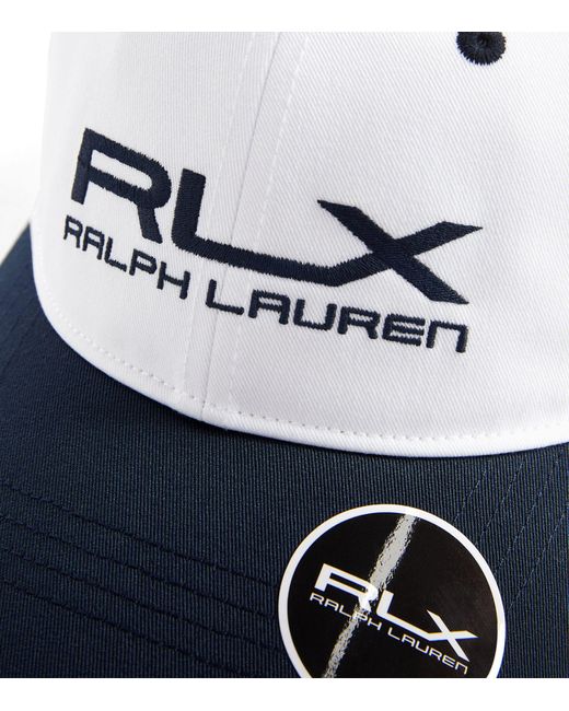 RLX Ralph Lauren White Contrast-trim Logo Cap for men