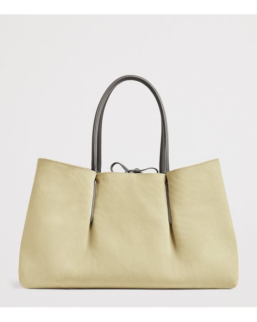 Bottega Veneta Gray Leather Pinacoteca Tote Bag