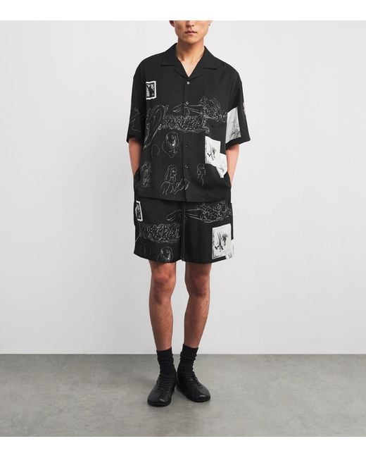 DOMREBEL Black Cotton Assemblage Shirt for men