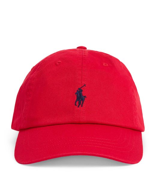 Polo Ralph Lauren Red Cotton Polo Pony Baseball Cap