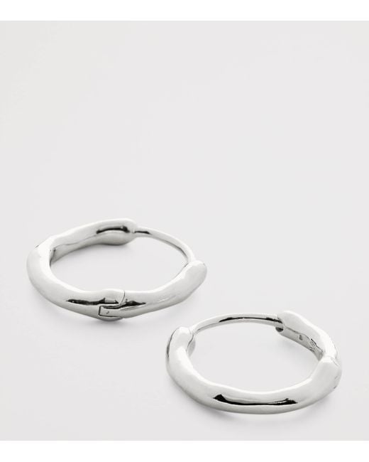 Monica Vinader Metallic Sterling Mv Siren Muse Huggie Earrings
