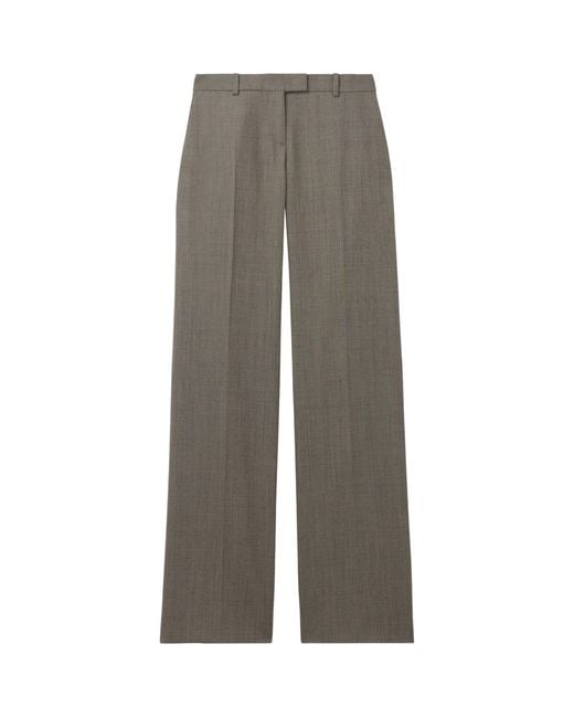 McQueen Gray Wool Bumster Wide-Leg Trousers