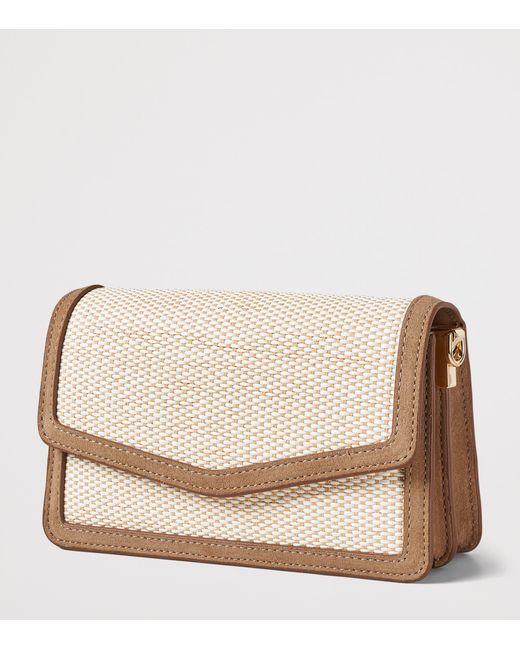Aspinal Natural Raffia Eliza Clutch Bag