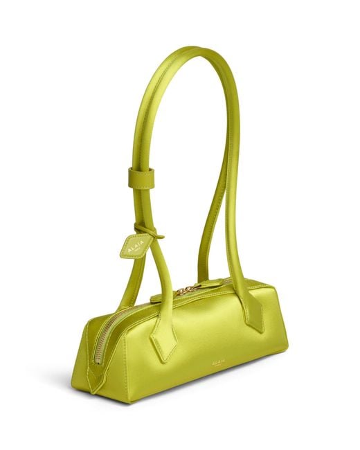 Alaïa Yellow Small Satin Le Teckel Shoulder Bag