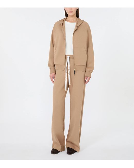 Max Mara Natural Logo-Tape Sweatpants