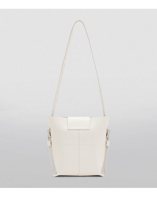 AllSaints White Leather Miro Cross-body Bag
