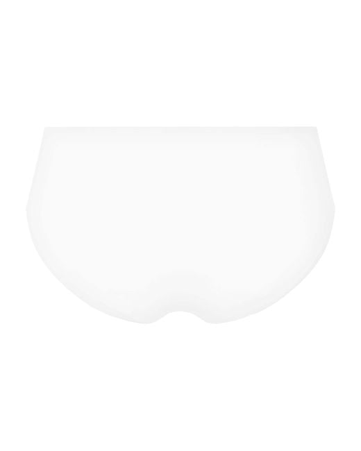 Hanro White Cotton Lace-Detail Rosaria Briefs