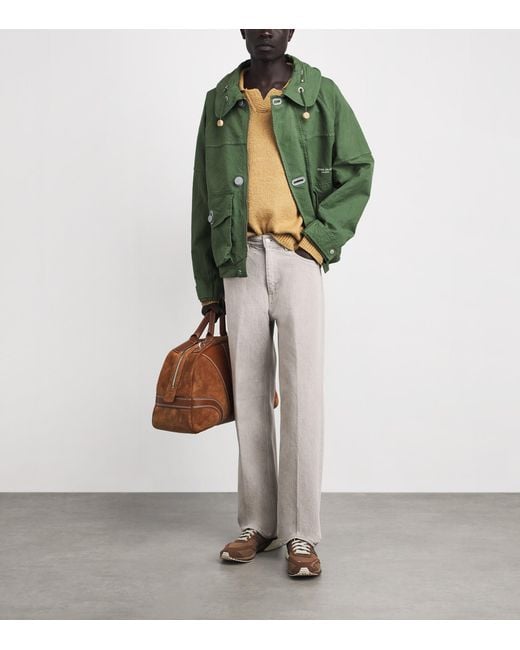 Stone Island Green Panama Field Jacket for men