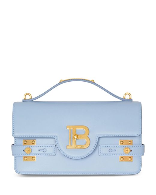 Balmain Blue Leather B-buzz 24 Top-handle Bag