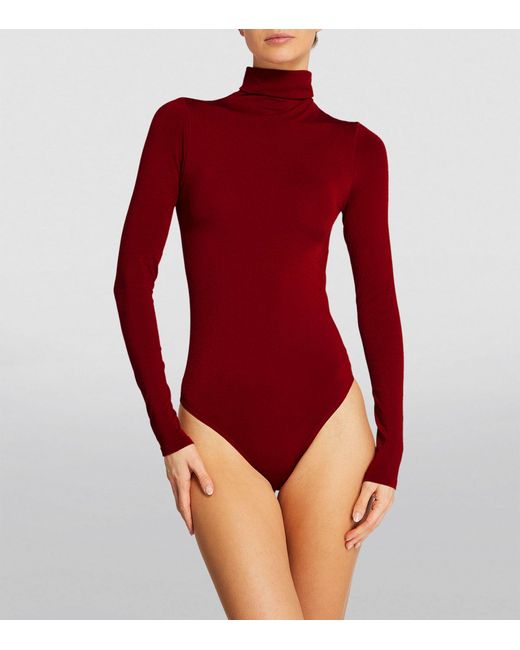 Wolford Red Rollneck Colorado Bodysuit