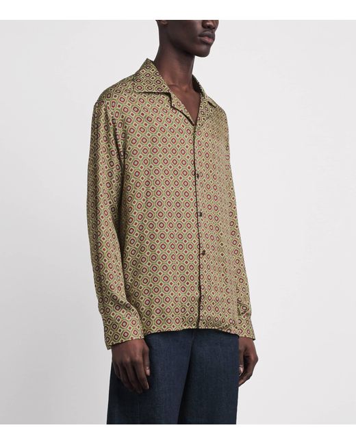 Drole de Monsieur Brown Chemise Geometric Print Shirt for men
